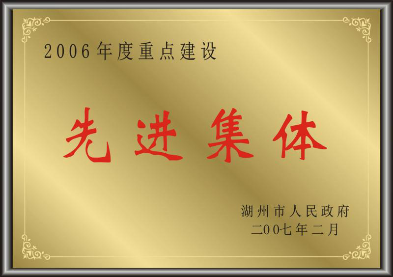 2006年度湖州市重點建設(shè)先進(jìn)集體